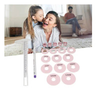 Nippel Areola Mått Set 12st Silikonringar Markeringspenna 3D Areola Tatueringsskala Linjal