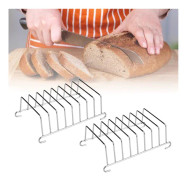 2 ST Toastställ 8 Skivor Toastställ Kylgaller Rostfritt Toast Bröd Hållare Tillbehör Organizer för Kök och Restauranger