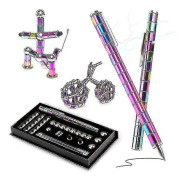 Magnetisk pol Fidget Pen Metall Magnet Leksak Anti-stress Present