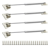 4 st 10 tum (100N/22 lb) hydrauliskt stöd skåp gångjärn, mjukstängande lockstöd & buffert teleskopisk skåpdörr gasfjäder limhuvudstöd