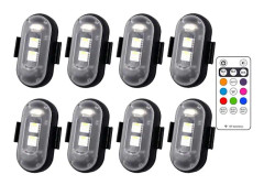 8 Färger LED Stroboskop Flygplansljus 8PCS[YDE]