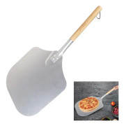 Pizzaspade, pizzaspade i aluminium med trähandtag
