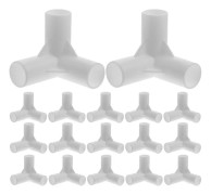 20pcs Canopy Tent Fittings Canopy Fittings Plastic Tee Connector Tent Spare Parts