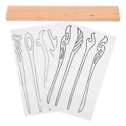 Hairpin Engraving Wood Carving Snap Clips Claw Holder Wooden Jewelry Craft Material Unfinished Blank