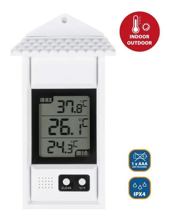 Meteo Station - Barometer - Velamp - Digital termometer inomhus/utomhus