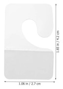 Plastic Hooks 200Pcs Self Adhesive Hang Tabs Hooks Clear Hangers for Retail Store Display Pegboard