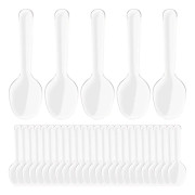 200 Pcs Clear Plastic Spoons Disposable Flatware Spoons for Jelly Ice Cream Cake Dessert Appetizer