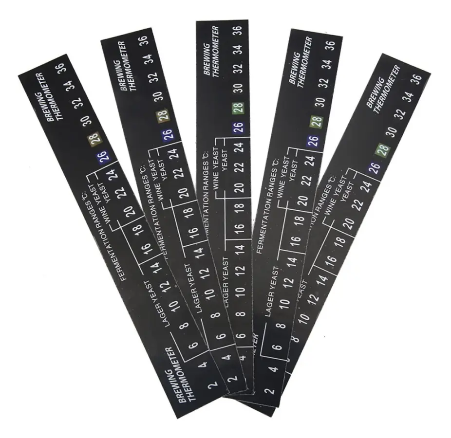 Stick-on LCD-termometerdekal för hembryggt öl (5 st)
