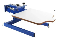 Silkscreentryckmaskin, Stålkonstruktion, Gör-det-själv-kit, 1 Färg 1 Station