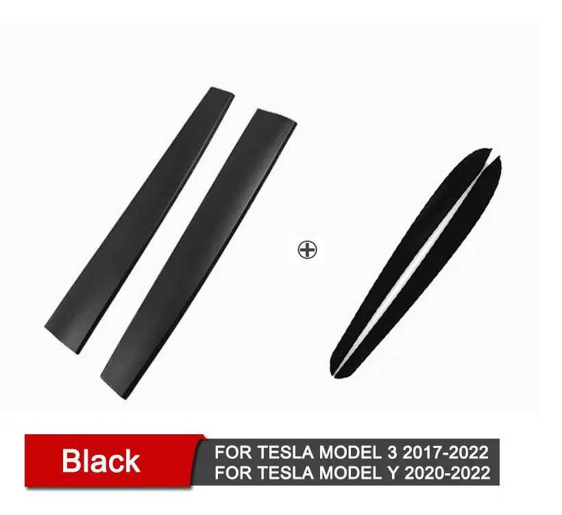 Model3 ModelY Bildörrbeklädnad Instrumentbräda Panelskydd för Tesla Model 3 Y 2022 Kolfiber ABS Dekoration Interiör 2021 Tillbehör
