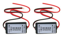 12V DC Power Relä Kondensator Filter Likriktare för bil Bakre back-up kamera Bil Bil Eliminera störningar bil cam kontakt