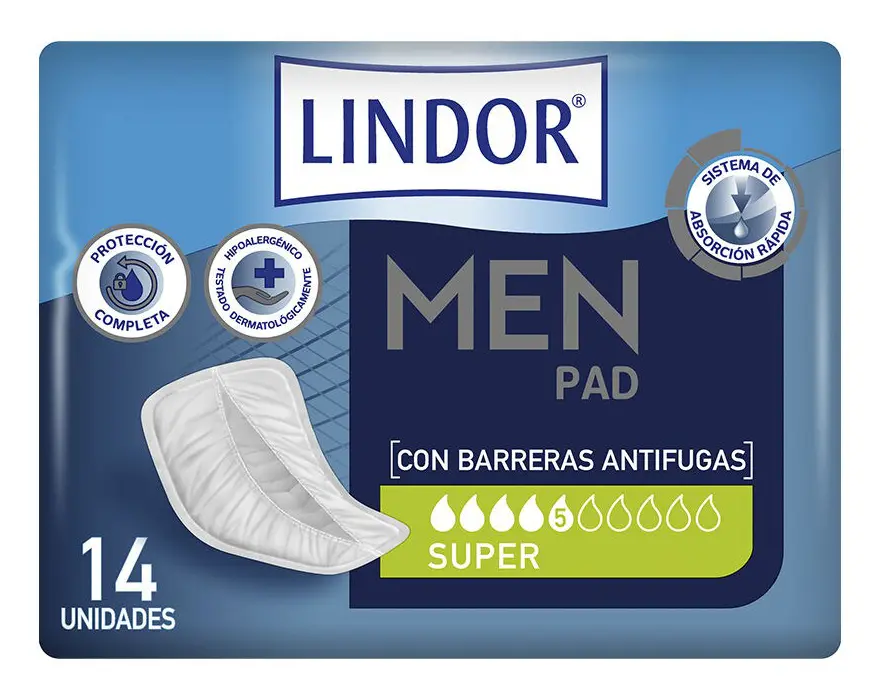 LINDOR MEN PAD super 5 drops 14 u