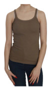 Pink Memories Chic Spaghetti Strap Cotton Top - Earthy Elegance