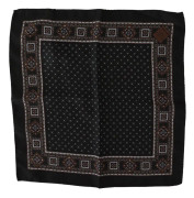 Dolce & Gabbana Elegant Black Silk Pocket Square