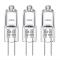 20-pack G4 halogenlampor 20W 12V - Varmvita