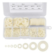 500 st Plastbrickor Nylon Platta brickor M2 / M2.5 / M3 / M4 / M5 / M6 / M8 / M10 Vit tätningsbricka för industriella fästelement null none