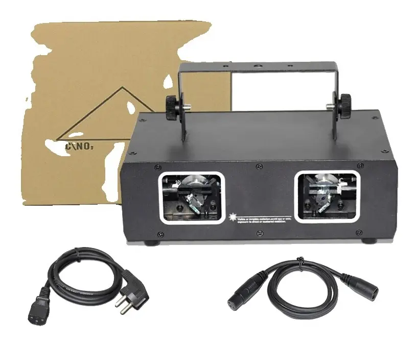 Disco Laserljusprojektor, 60W DMX Scenbelysning, 50+ Mönster,RG Laser Light, EU-kontakt