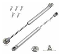 Set med 2 gasfjädrar, 60N/6 kg möbelfjäder gasfjädrar, mjukstängande gångjärn, hydraulisk fjäder skåpsfjäder för köksskåp (2, 60N),