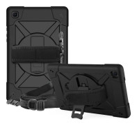 Samsung Galaxy Tab A7 10.4 T500 T505 Skal med Handgrepp och Strap Svart