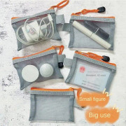 6PACK Nylon Mesh Card Storage Bags Small Zipper Bags LILA LILA