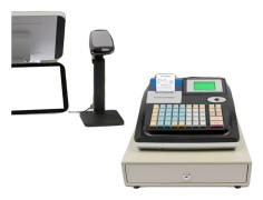 Elektronisk kassaregister, dubbel display, 10000 PLU, EU-kontakt