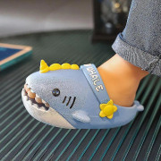 Shark Tofflor för barn Halkfri mjuk sula Strandskor Förälder-barn Design Universal Fit(36-37,pink)