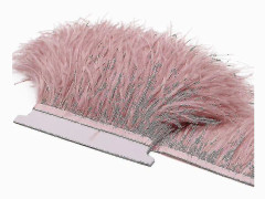 Strutsfjädrar Trim 2 m längd Dekorativt band för hantverk Bröllop DIY Klädtillbehör(Purple)