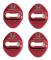 4st Dörrlås Dekoration Skydd Lock Emblem fodral för Mugen Power Honda Civic Accord CRV Hrv Jazz Tillbehör Bil Styling| |