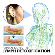 Magnetic Therapy Örhängen för lymfhälsa Icke-piercing Germanium akupressurstift förbättrar cirkulation och hudtillstånd(4 Pairs,6 mm)