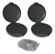 Fingeravtrycksbläckdyna Snabbtorkande raderbar bläckdyna med tumavtryck för tydliga avtryck och vattenbeständig användning, 2-pack