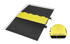 Tung Duty Kabelskyddsramp, 22000 lbs Belastning, ADA-kompatibel,1 Dator