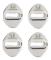 4st Dörrlås Dekoration Skydd Lock Emblem fodral för Mugen Power Honda Civic Accord CRV Hrv Jazz Tillbehör Bil Styling| |