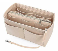 Filtväska Insert Organizer Bärbar kosmetisk väska för handväska Tote Olika väskor med avtagbara fickor och flera storlekar(M,Black)