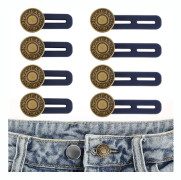 8 ställbara elastiska byxmidjeutvidgare, utan söm omedelbar midjeutvidgare för jeans, byxor, kjolar, byxor