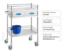 Rullande Labb Vagn, 2-3 Hyllor, 220 lbs Kapacitet,K-ST529
