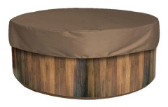 Badkarsskydd Vattentätt utomhusskydd med justerbar fåll för badtunnor och spa Allvädersskydd 200 x 30 cm(Brown)