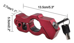 Stöldskyddsstyrlås för motorcykel för gashandtag och bromsnivå, slitstark aluminiumlegering, utrymmesbesparande design(Black)