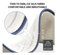 Bilstolsöverdrag Issilketyg Andningsbar kudde för sommarkomfort Anti-Slip Enkel installation(1 set black)