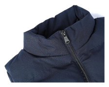 Lätt packbar dunväst för män ärmlös quiltad jacka med praktiska fickor och isolering(M,Dark Blue)
