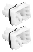 Baksätesspänne 2st Kompatibel med fordonsmodeller 301 208 C3 C4 C-Elysee Artikelnummer 1609267180(white)