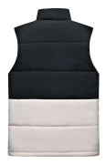 Vadderade yttervästkappor för män med stativkrage, dragkedja fram och varma fickor för fritidskläder och sport(XL,black)
