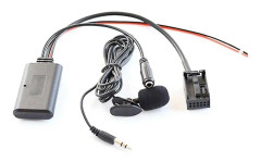 Bil Bluetooth 5.0 Aux-kabel med mikrofon för handsfreesamtal och ljudströmning Kompatibel med E60 E63 E87-modeller