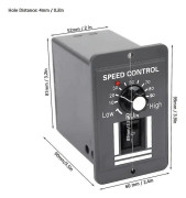 PWM motorhastighetsregulator 10A DC 9V till 60V justerbar hastighetsregulator för DC-motorer och fläktar(black)