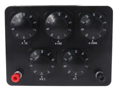 Motståndsbox Justerbar Lab Roterande Resistor Substitutionsbox 0 till 9999,9 Ohm