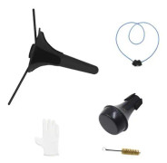 Trumpetställ med löstagbart stativ - DILWE - Vit - Rena borstar - Handskar - Trumpet Mute