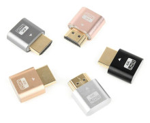 4K HDMI Dummy Plug Virtual Display Emulator för förbättrad grafikprestanda och systemstartkvalitet(With Light,Rose Gold)