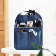Ryggsäck Organizer Insert Vikbar nylon avdelare för kvinnor Ryggsäck axelväska med flera fickor och lätt bärbar design(S,Dark blue)