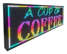 Programmerbar utomhus LED-skylt i fullfärg, hög ljusstyrka, WiFi-kontroll, 100x36cm