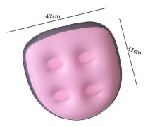 Hot Tub Spa Bältesstol med 5 sugkoppar Uppblåsbar vattentät kudde för vuxna och barn Komfort och stöd(pink)