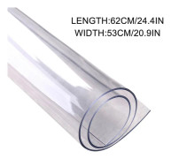 Genomskinlig PVC-golvskyddsmatta, 1,5 mm tjockt halkskydd för hårda golv, lätt att rengöra och underhålla(53x62)